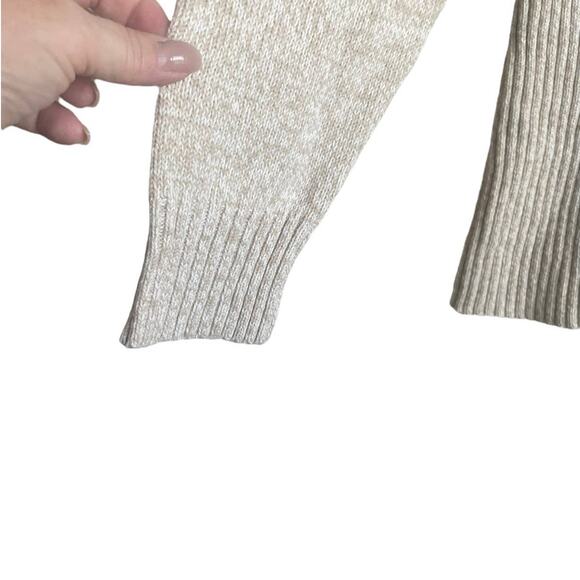 Cato Sweater Women 18/20 Oatmeal Surplice Neck Decorative Buttons Office Minimal - Picture 8 of 14